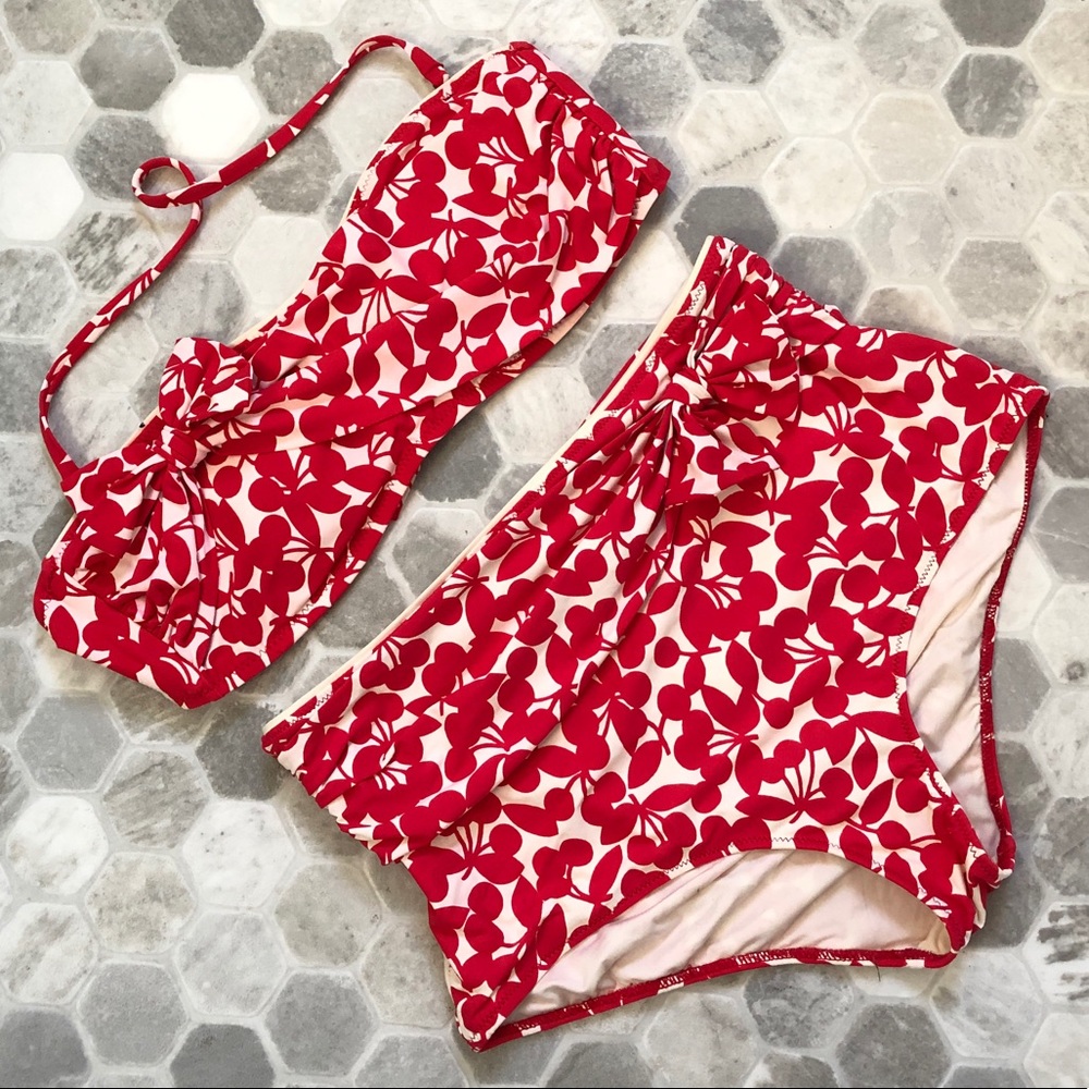 Nanette Lepore Cherry Print Yakima Swim Suit